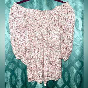 Off the shoulder floral blouse